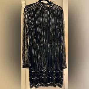 Gorgeous black Michael Kors black silver Dress Large